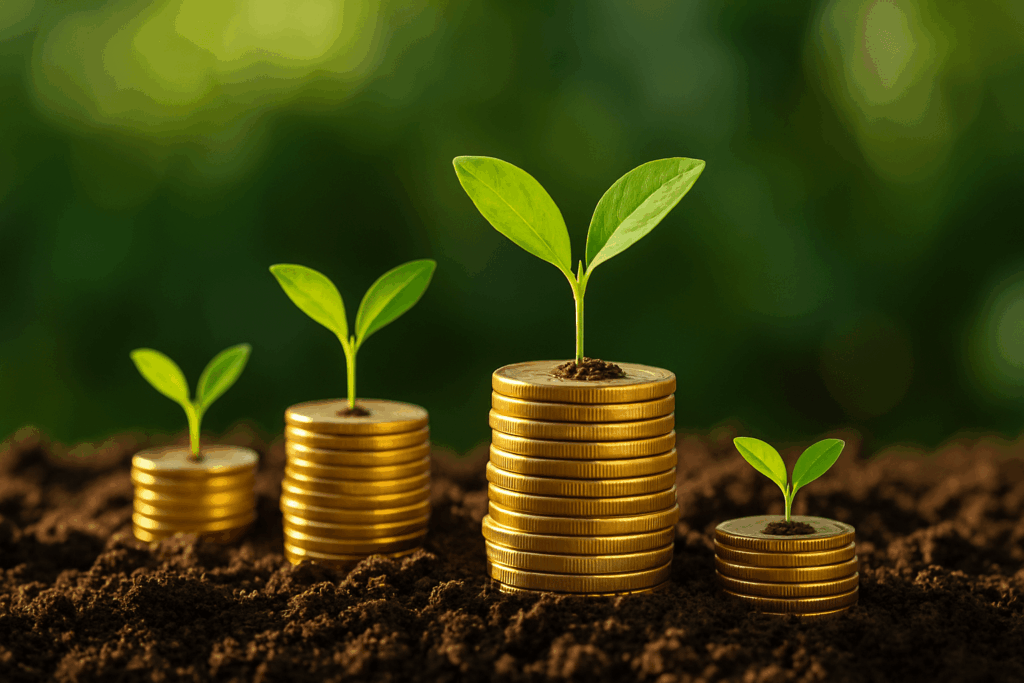 Geld beim wachsen
